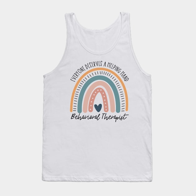 Behavioral Therapist Boho Rainbow Tank Top by IndigoPine